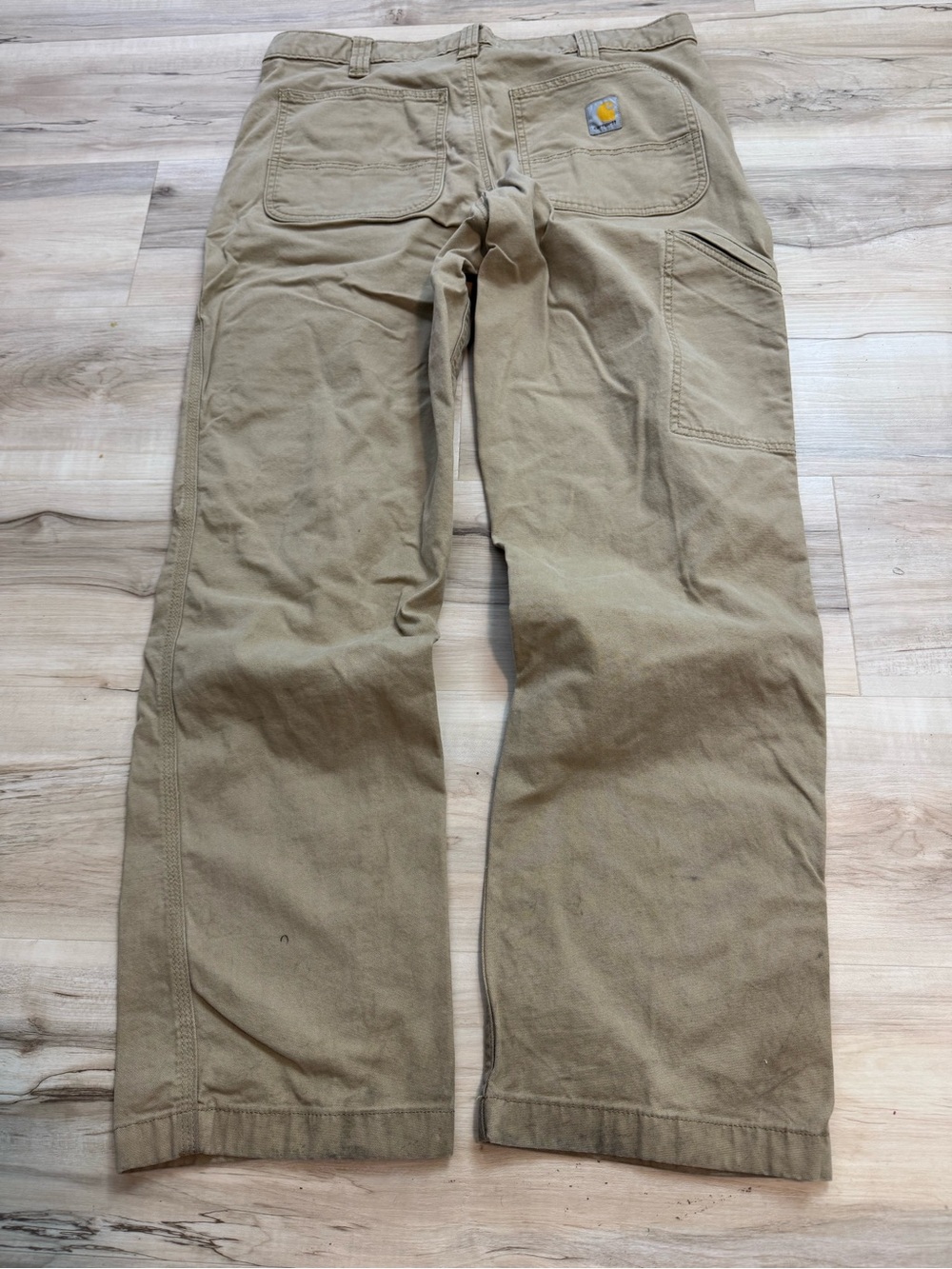 Carhartt Men's Tan Work Pants – Durable Canvas Utility Trousers